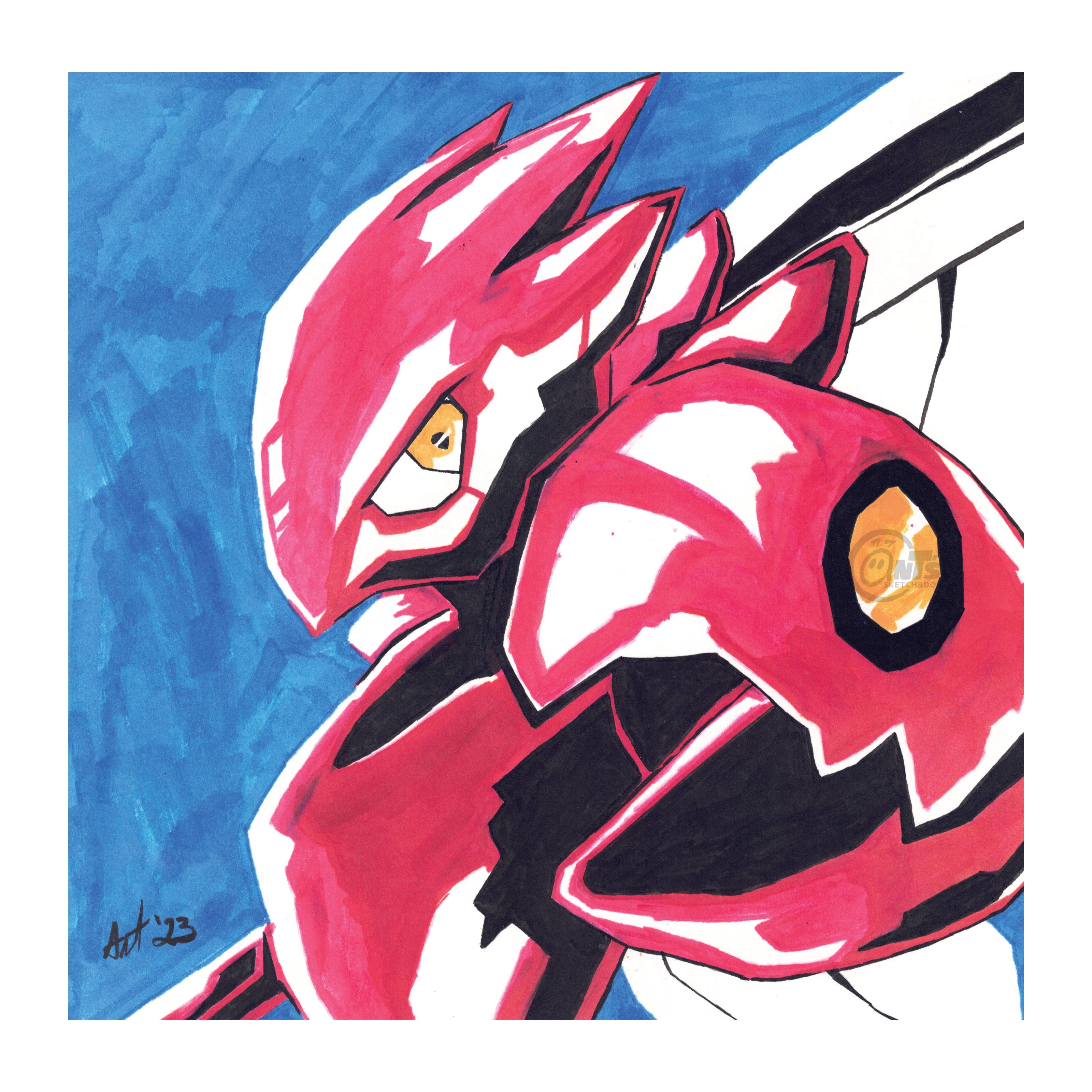 Pokemon: Scizor Alcohol Marker Print